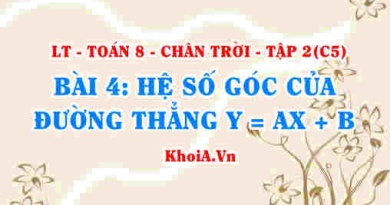 Hệ số góc của đường thẳng, cách nhận biết hai đường thẳng song song, cắt nhau? Toán 8 bài 4 Chân trời Tập 2 c5